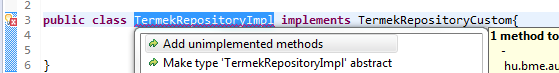Eclise implement interface