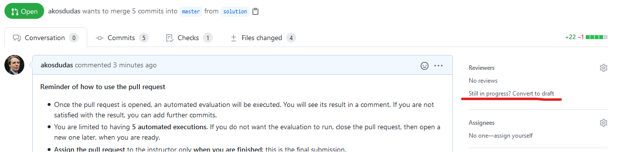 GitHub create pull request